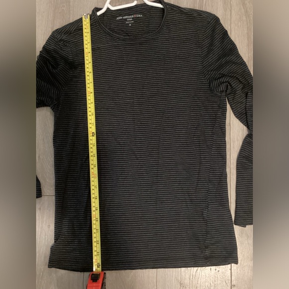 John Varvatos stripe long sleeve tee shirt. Size M.  Fits slim - Picture 5 of 5